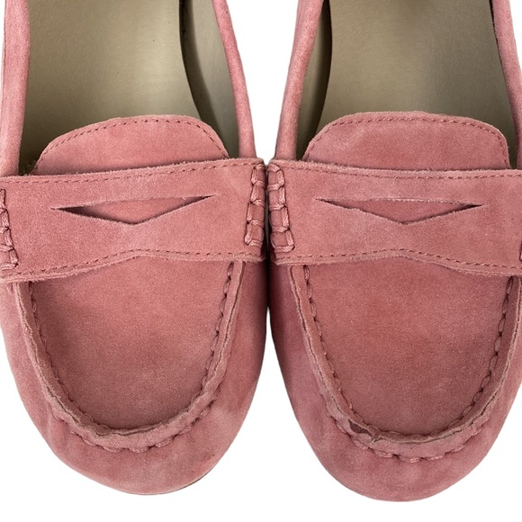 White Mountain Maurice Pink Suede Penny Loafer Flat - Picture 2 of 12